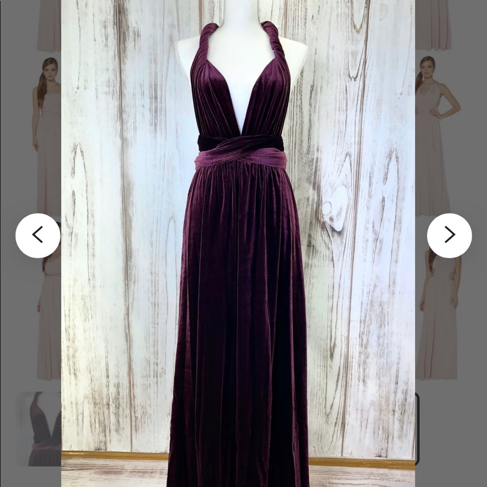 Deep purple Velvet infinity dress. Size 4X-5X (24-26)
